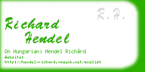 richard hendel business card